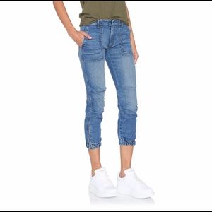 Nili Lotan Mid Rise Military Cropped Jeans